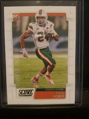 Travis Homer 2019 Score Football RC - Rookie Card #418 Miami Seattle Seahawks - Image 1 of 2
