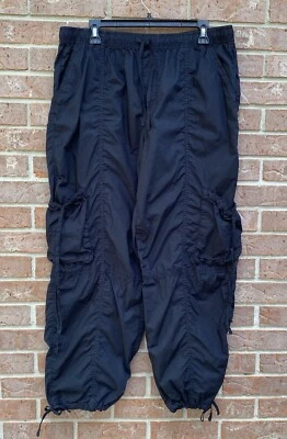 Abercrombie & Fitch Military Paratrooper Lightweight Cargo Pants Black Women’s L - Image 1 of 4
