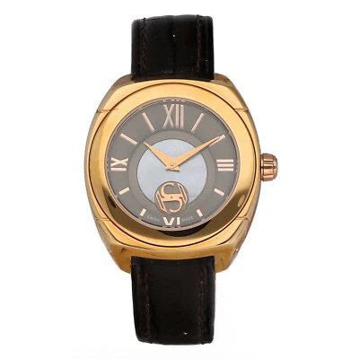 Reloj de cuarzo para mujer Saint Honoré 723060.8-J07 de cuero marrón Tonneau Foto 1 de 4