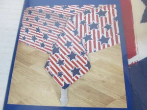 Patriotic Stars and Stripes Vinyl Tablecloth, Oblong 60 x 84 - Picture 1 of 6
