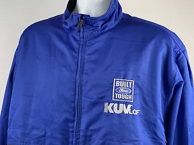 Built Ford Tough Jacket Mens Large Pockets Full Zip Polyester Vented Blue - Image 1 of 4