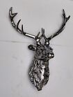 Large Metal Wall Mount Deer Head Stag Head Antelope Trophy Sculpture Figurine