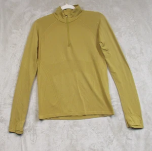 Athleta Women's Nylon Mustard M Momentum 1/4 Zip Long Sleeve Top Solid Workout - Picture 1 of 9