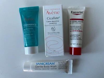 4 Travel Size AVENE CICALFATE, CLEANANCE, EUCERIN ECZEMA CREAM, VANICREAM - Imagem 1 de 4