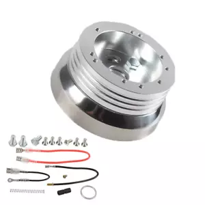 For GM Chevy 5 & 6 Hole Steering Wheel Polished Hub Adapter Flaming River Ididit - Picture 1 of 14