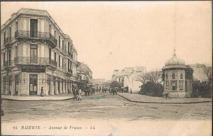 BIZERTE Tunisie Avenue de France CPA écrite de Ferryville Menzel Bourguiba 1923 - Picture 1 of 2