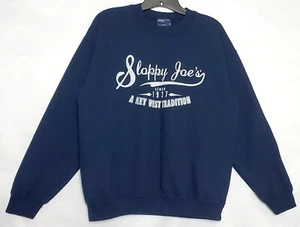 Men's "Sloppy Joe's A Keywest Tradition" Sweatshirt Navy Blue Size Medium - Picture 1 of 5
