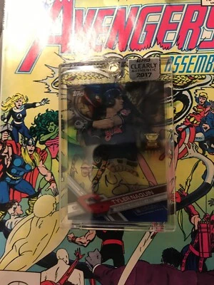 2017 Topps Clearly Authentic Autographs Blue #CAAUTN Tyler Naquin 20/25 - Image 1 of 2