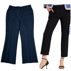 Kate Spade Twill Kick Flare Ponte Ankle Pants Sz 6 High Rise Preppy QuietLuxury - Picture 1 of 14