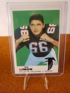 1969 TOPPS FOOTBALL #184 JIM SIMON ATLANTA FALCONS GUARD - Picture 1 of 2