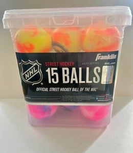 Franklin Sports NHL Street Hockey Balls - No Bounce Outdoor Sealed 15 Pack - Picture 1 of 5