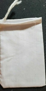 3 x 4 INCH SMALL WHITE COTTON BAG- - Picture 1 of 1