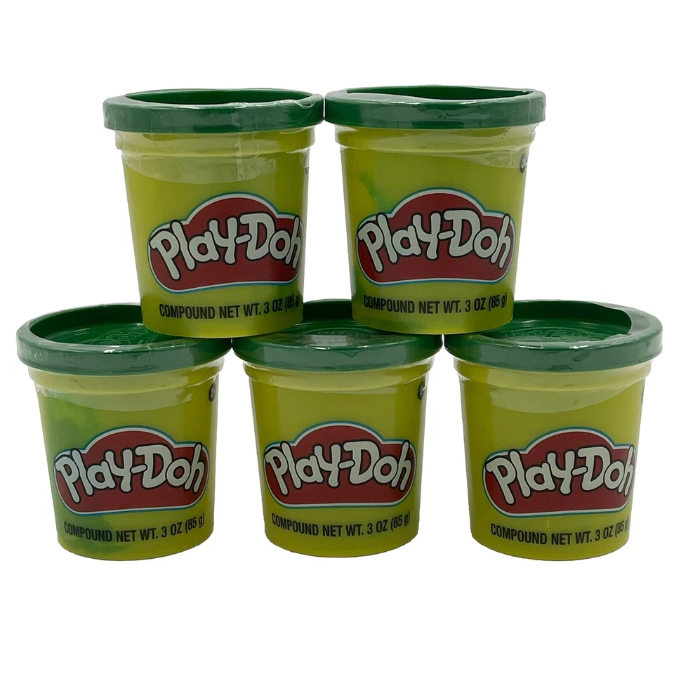 Play-Doh Modeling Compound Non-Toxic- 3oz Can - Green Total Of 6