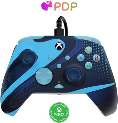 PDP Xbox REMATCH GLOW Wired controller - Blue Tide - Image 1 of 3