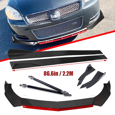 For Chevrolet Impala 2020-2 Front Bumper Lip Spoiler Splitter Side Skirt Carbon Foto 1 de 4