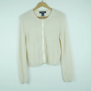 The Limited Small Cardigan Vintage Y2K Butter Yellow Dainty Feminine Preppy Silk - Picture 1 of 7