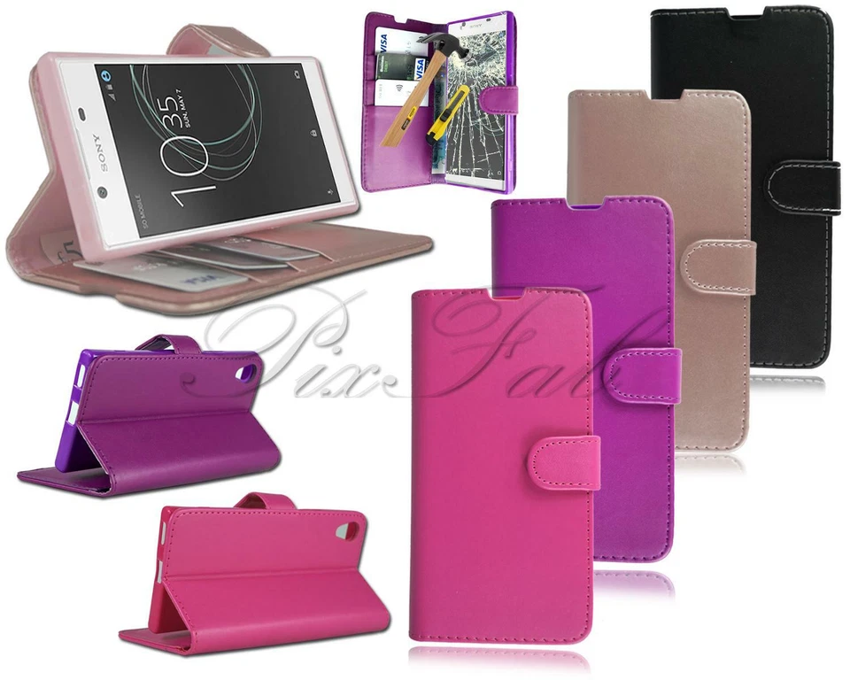 For Sony Xperia XA1 Ultra G3221 New Genuine Leather Wallet Phone Case + T Glass — 第 1/1 张图片