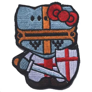 Warrior Hello Kitty x Crusader Tactical Hook&Loop Patch Embroidered Badge Blue - Picture 1 of 3