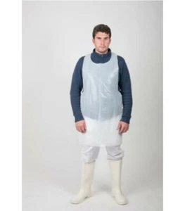 Delantal blanco 90 x 133 protección desechable. 45 micras. Pack 100 Uds. - Imagen 1 de 1