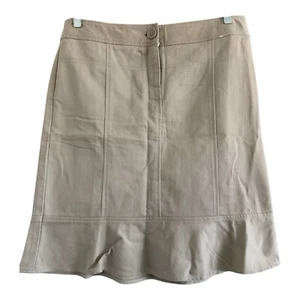 ANN TAYLOR LOFT (NWT) Women Tan Brown Corduroy 100% Cotton A-Line Skirt-Size 10 - Picture 1 of 14