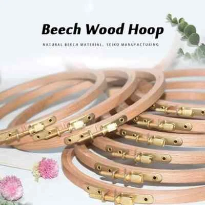 2pc Beech Wood Embroidery Hoop Wooden Embroidery Circle Holder For Cross Stitch - Image 1 of 4