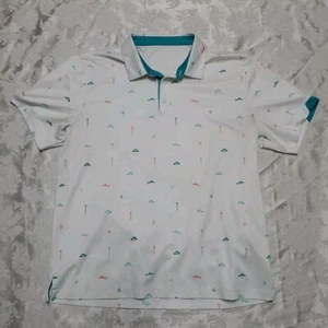 GREG NORMAN ATTACK LIFE MEN'S GOLF POLO SHIRT WHITE EXTRA LARGE POLYESTER - Picture 1 of 5