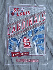 Tommy Bahama St. Louis Cardinals bestickt grau Seide Hemd Herren Large T232 - Bild 1 von 8