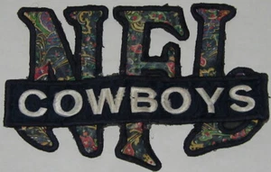 Vintage Dallas Cowboys NFL Paisley Navy Huge XL Patch Football Team Collectible - Picture 1 of 6