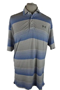 UNDER ARMOUR Blue Polo T-Shirt size M Mens Heatgear Outdoors Outerwear Menswear - Picture 1 of 5