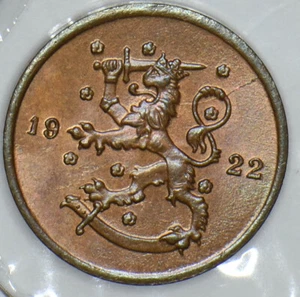 Finland 1922 Penny Lion animal 290987 combine shipping - Picture 1 of 2