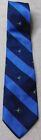 GIVENCHY VINTAGE MEN'S TIE - LIGHT & DARK BLUE STRIPES WITH TOP HATS