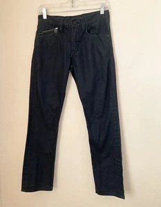 Pantalones de mezclilla para mujer H&M & Denim ajustados talla S JR con cremallera negros lavados oscuros - Imagen 1 de 6