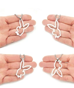 XL Playboy Bunny Halskette 24" Box Kette Edelstahl Playboi Carti Tattoo Charm - Bild 1 von 6