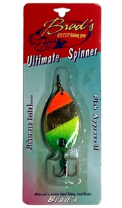 Señuelo Brad's Ultimate Spinner naranja dorado Chartreuse verde con cuentas verdes - Imagen 1 de 23