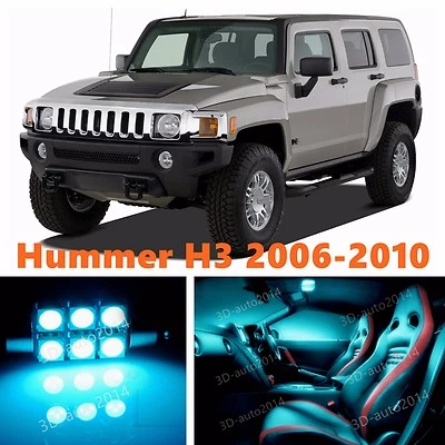 13pcs LED ICE Blue Light Interior Package Kit for Hummer H3 2006-2010  - Image 1 of 4