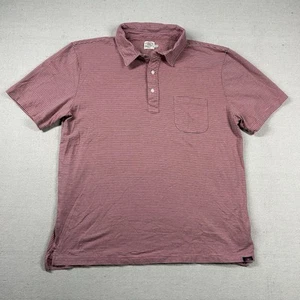 Faherty Shirt Mens XL Golf Polo Pocket Striped Preppy Comfort Soft Cotton - Picture 1 of 8