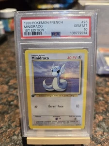 PSA 10 Minidraco Dratini 26 French Base 1st Edition 1999 Pokemon  74984162 - Picture 1 of 4