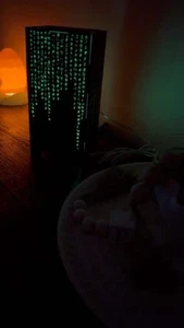 The Matrix - Green Characters - 4 Sided Table Lamp - LED Light up artwork / Illu - Bild 1 von 3