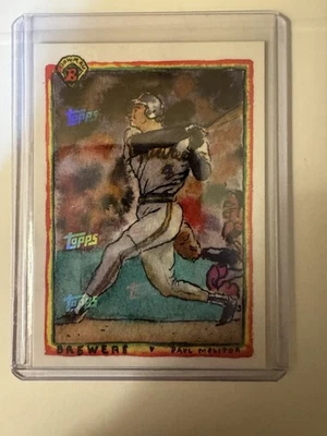 2025 Topps Shoebox Treasures ПОЛ МОЛИТОР NO/35 ЛАМИНАТ С ЛОГОТИПОМ 1990 Bowman Brewers - Изображение 1 из 2