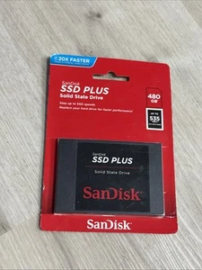 480GB SSD SanDisk Plus SATA III SSD SDSSDA-480G-G26 (SEALED) - Afbeelding 1 van 2