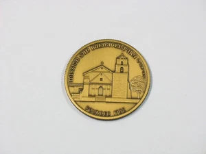1976 Mission San Buenaventura Bronze Medal Commemorative Coin - Picture 1 of 2