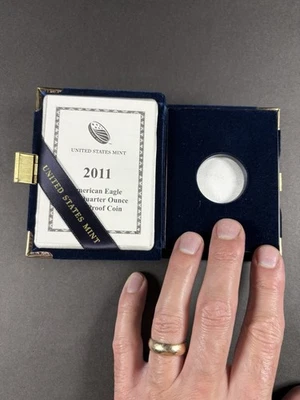 2011 Prova 1/4 oz Ouro American Eagle OGP e Certificado de Autenticidade - Sem Moeda - Imagem 1 de 4