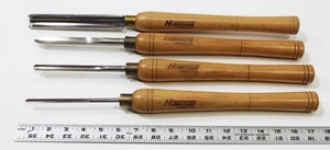 Hurricane Turning Tool Gouge Set (4) Pieces 3/4, 1/2, 3/8, 1/4 with 12" Handles - Picture 1 of 8