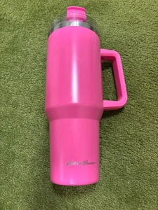 Eddie Bauer PINK Travel Coffee / Cold Drink Stainless Steel Tumbler 40 Oz. - Picture 1 of 7