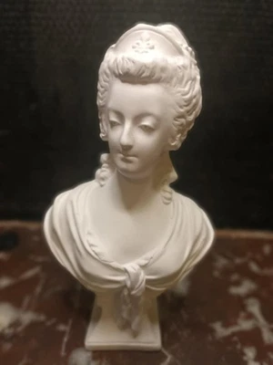 Buste marie Antoinette H22cm reine, plâtre louis XVI d' après PAJOU XVIII siècle - Photo 1/4