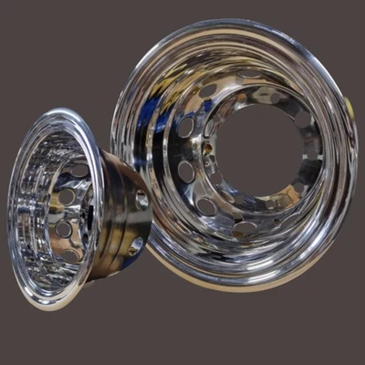 2x Radauskleidung 22,5 Edelstahl Tiefbett passend für LKW ,Daf ,Scania ,Mercedes - Bild 1 von 4