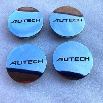 Nissan Autech Genuine Wheel Center Caps Set of 4 JDM Japan - Image 1 of 4
