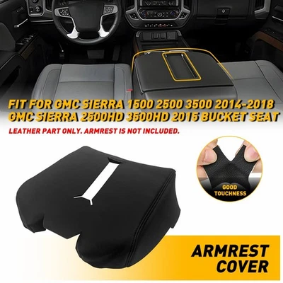 Console Armrest Bucket Seat Cover Fit 2014-2018 GMC Sierra 1500 2500/3500 HD EXC - Imagem 1 de 4