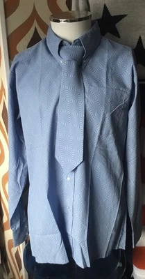 Vintage Original 1970s Patterned Shirt And Tie Suedehead Mod Skinhead  - Image 1 of 4