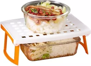 Multipurpose Foldable Microwave Oven Steam Rack Double Layer Dish Tray, Japan - Picture 1 of 5